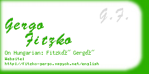 gergo fitzko business card